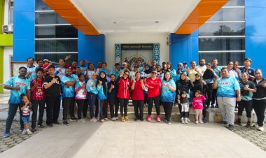 Jaga Kebugaran dan Pererat Silaturahmi, Kantor Pertanahan Kota Jayapura Gelar Senam Bersama Ikawati Kota Jayapura