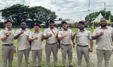 Sinergi Membangun Negeri, Kantor Pertanahan Kota Jayapura Hadiri Upacara HUT ke-116 Kota Jayapura