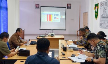 Kantah Kota Jayapura Ikuti Monev Tunggakan Layanan 2015-2024 secara Daring