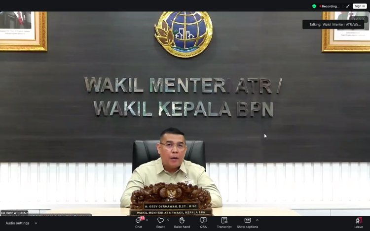 Wamen ATR/Waka BPN Apresiasi Peran Strategis MAPPI dalam Sistem Penilaian Nasional