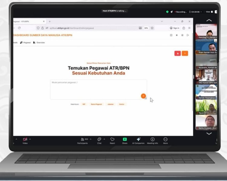 Optimalkan Pengelolaan Pegawai, Kantah Kota Jayapura Ikuti Sosialisasi Aplikasi Dashboard SDM