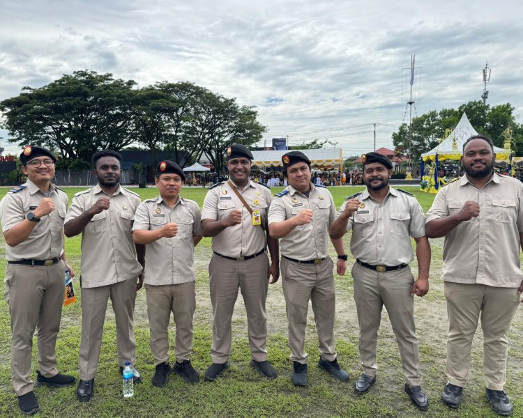 Sinergi Membangun Negeri, Kantor Pertanahan Kota Jayapura Hadiri Upacara HUT ke-116 Kota Jayapura