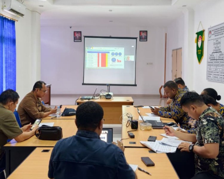 Kantah Kota Jayapura Ikuti Monev Tunggakan Layanan 2015-2024 secara Daring