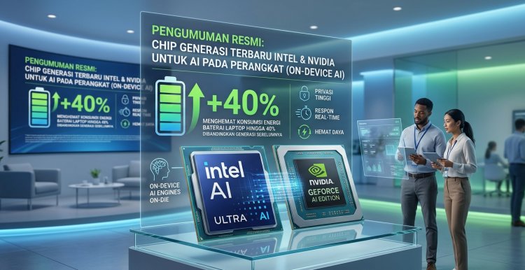 Era Baru Komputasi: Intel dan NVIDIA Luncurkan Arsitektur Chip Khusus AI, Baterai Laptop Kini 40% Lebih Awet