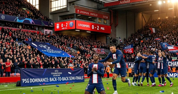 PSG Masih Terlalu Tangguh: Sang Juara Bertahan Bungkam Anfield dan Melaju ke Semifinal
