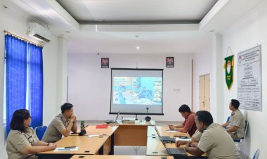 Kantah Kota Jayapura Ikuti Monev PTSL Triwulan I yang Dipimpin Langsung Kakanwil BPN Provinsi Papua