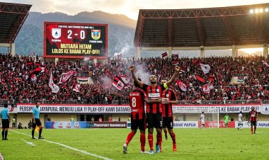 Tekuk Persiku Kudus 2-0, Persipura Jayapura Amankan Tiket Babak Play-Off Promosi