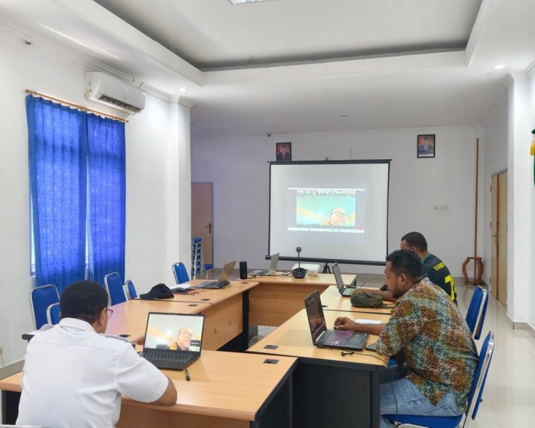 Kantah Kota Jayapura Ikuti Coaching Layanan Pengukuran Terjadwal Guna Percepat Layanan Publik