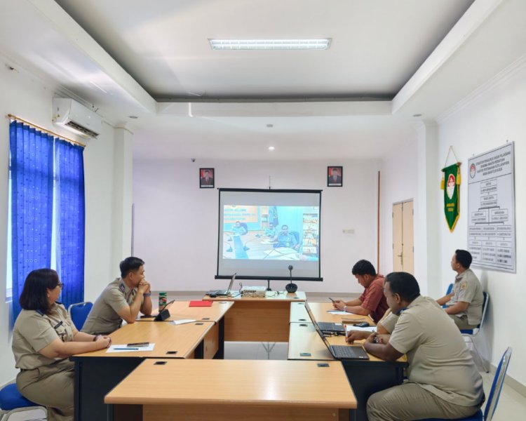 Kantah Kota Jayapura Ikuti Monev PTSL Triwulan I yang Dipimpin Langsung Kakanwil BPN Provinsi Papua