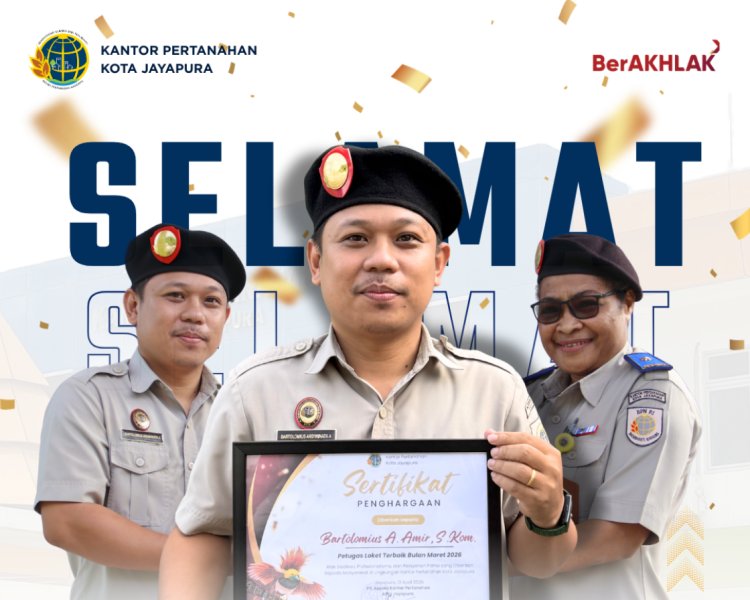 Apresiasi Pelayanan Prima: Bartolomius A. Amir Dinobatkan sebagai Petugas Loket Terbaik Maret 2026