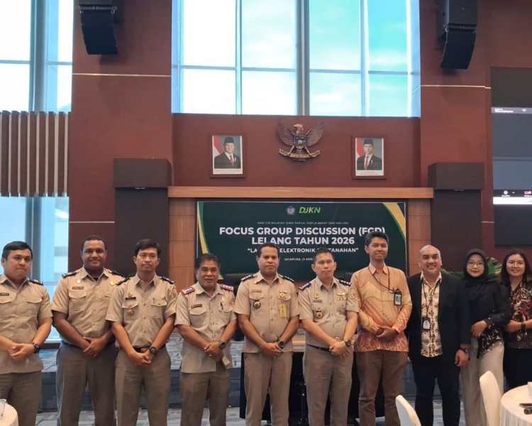 Tingkatkan Sinergi Pelayanan, Plt. Kepala Kantah Kota Jayapura Hadiri FGD Lelang 2026