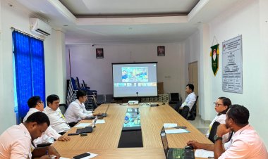 Akselerasi Program Strategis, Kantah Kota Jayapura Ikuti Monev PTSL dan Lintor Bersama Kanwil BPN Papua