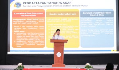 Bicara dalam International Conference on Pesantren 2026, Menteri Nusron Ajak Masyarakat Sertipikatkan Tanah Wakaf untuk Lindungi Aset Umat