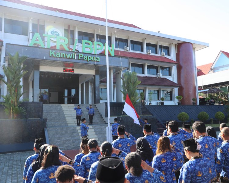 Upacara Hari Lahir Pancasila BPN Se-Jayapura Raya: Komitmen Mengamalkan Nilai Luhur Lewat Pelayanan Publik