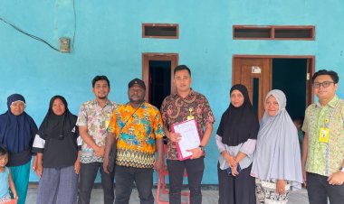 Satgas Yuridis PTSL Kantor Pertanahan Kota Jayapura Laksanakan Pengumpulan Data Yuridis di Kampung Skouw Mabo
