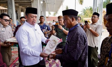 Menteri Nusron Serahkan Sertipikat Wakaf dan Bantuan dari MUI untuk Masjid Salman Alfarisi Aceh Tamiang