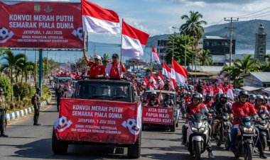 Konvoi Merah Putih Semarak Piala Dunia di Jayapura, Perkuat Persatuan dan Kepedulian Masyarakat