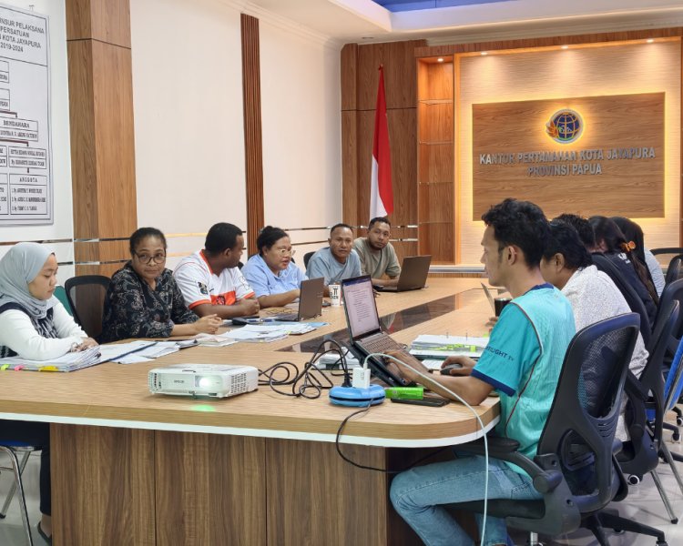 Kantor Pertanahan Kota Jayapura Gelar Rapat Koordinasi Lintas Seksi untuk Perkuat Sinergi Penanganan Permasalahan Pertanahan